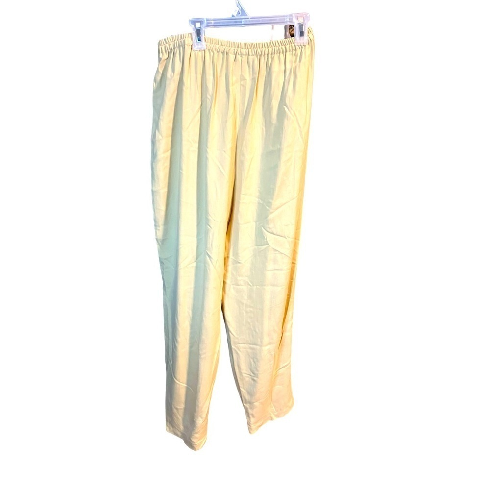 Meleose Studio Silk Pull On Pants Yellow M - Picture 6 of 7